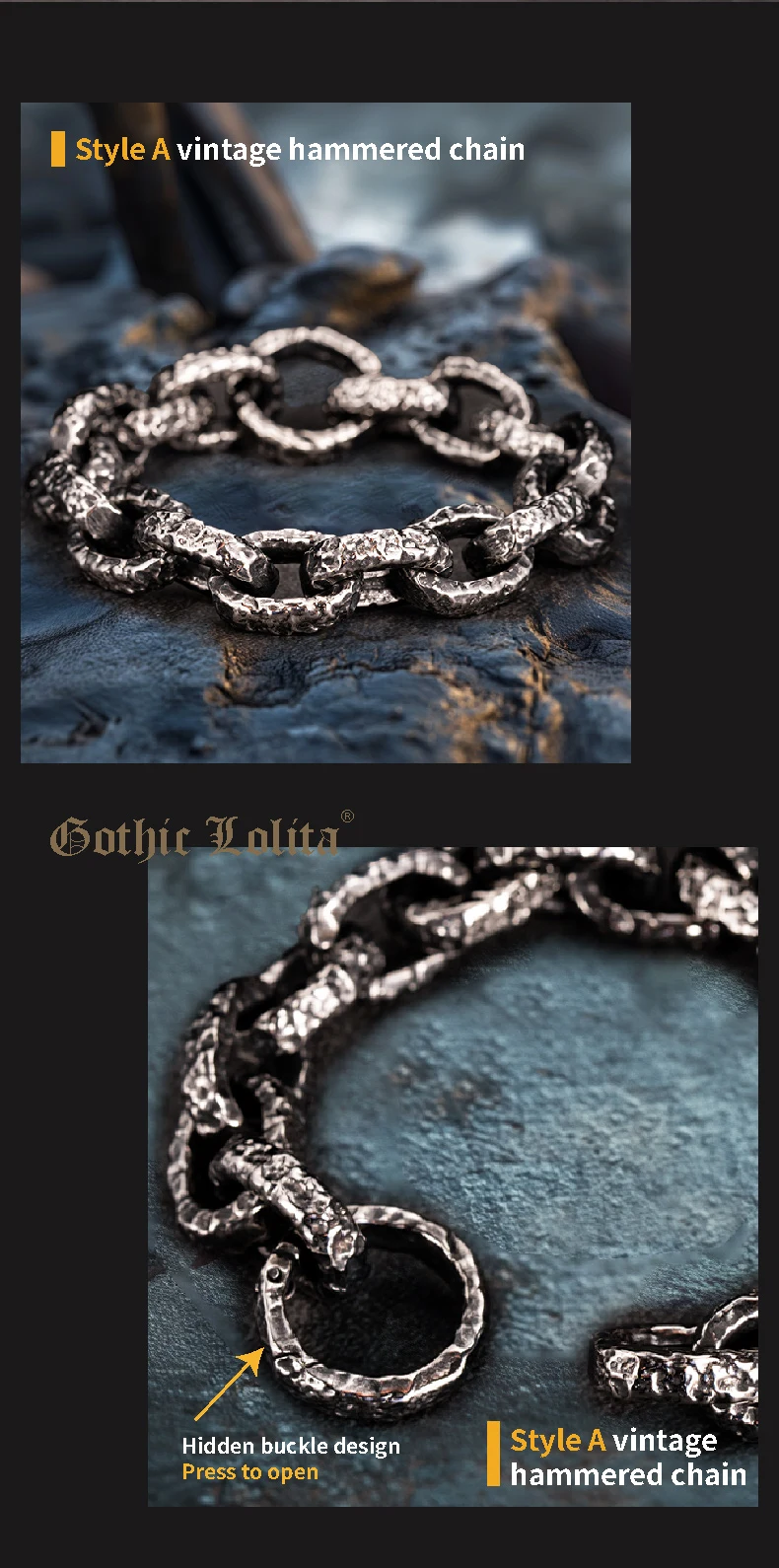 Baroque Cross Clasp - Heavy Biker Cuban Bracelet - Slice 4