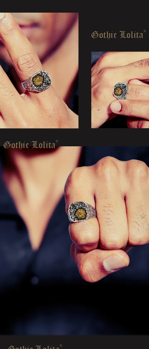 Gothic Foliage - Baroque Filigree Signet Ring - Slice 9