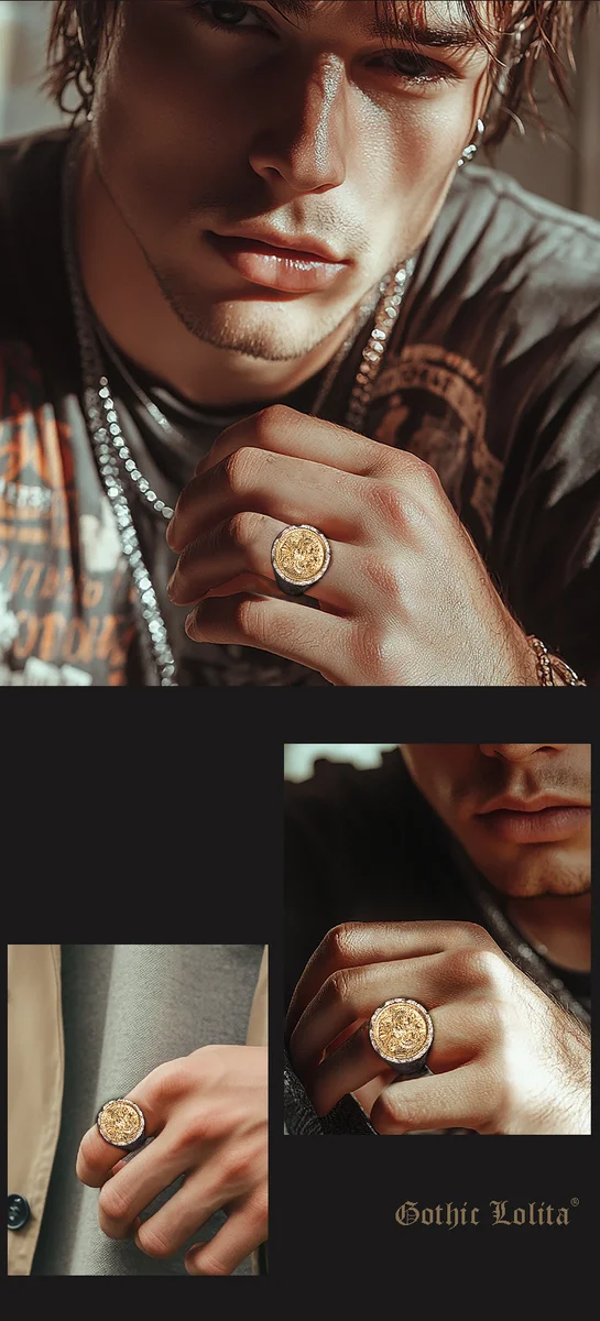 Baphomet Sigil - Dark Sabbath Goat Head Ring - Slice 2